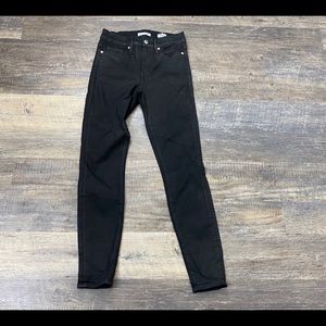 Good American Black Coated Skinny Leg Jeans